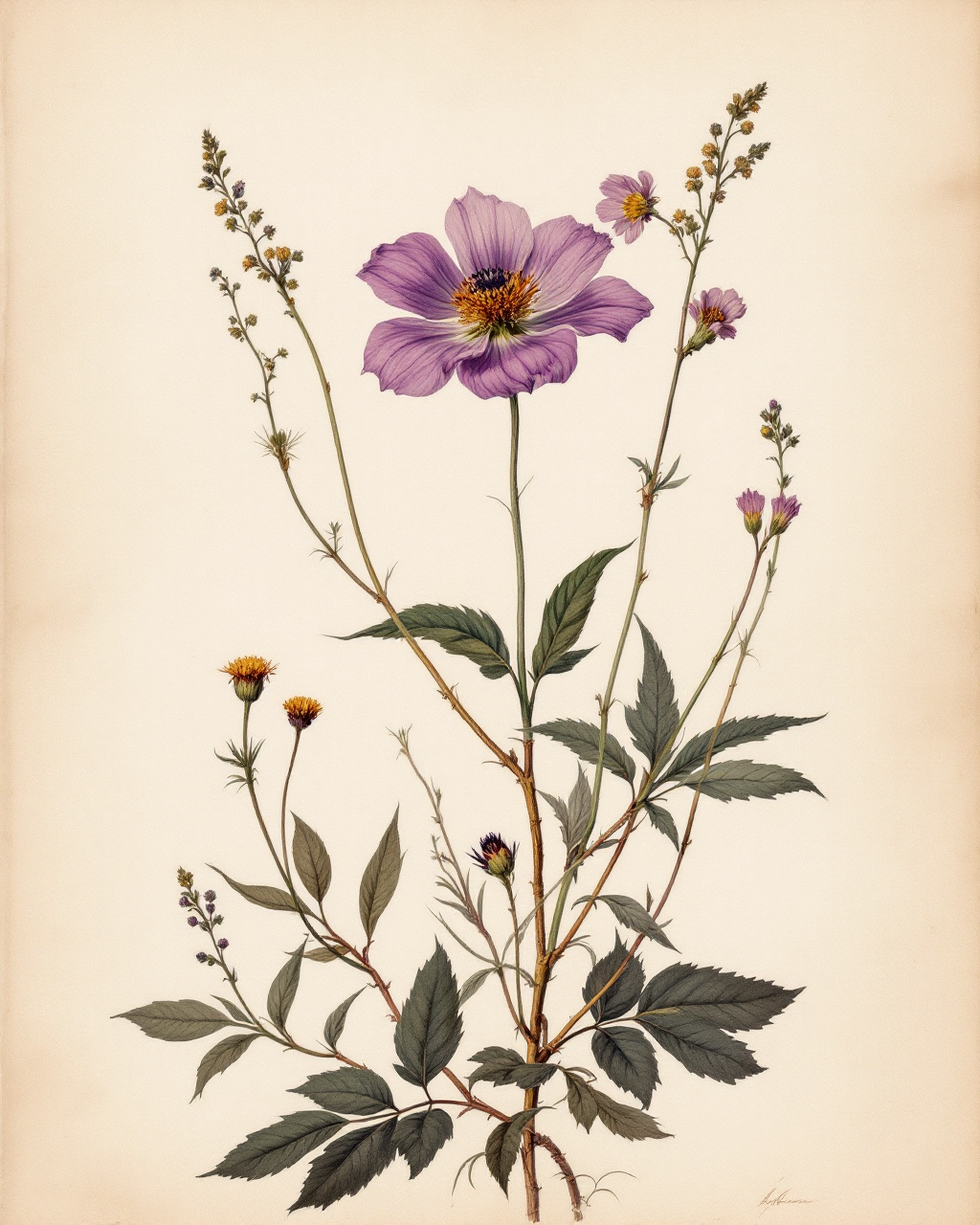 Vintage Botanical Herbarium Prints | Antique Floral Wall Art